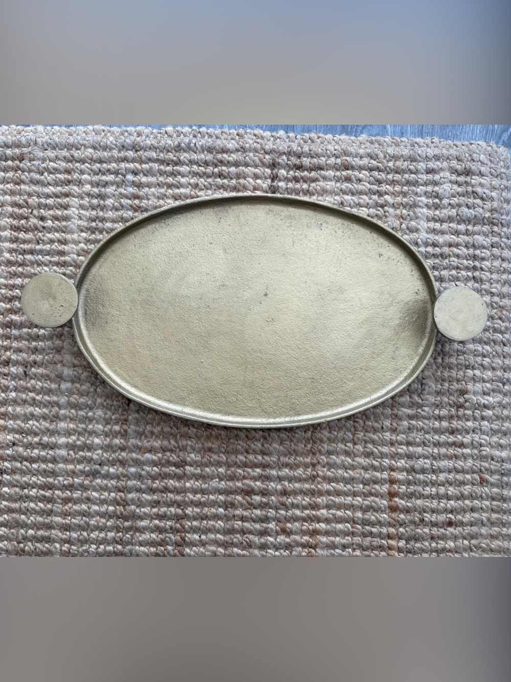 Gold Oval Decorative Tray - Elegant Home Bath Accent